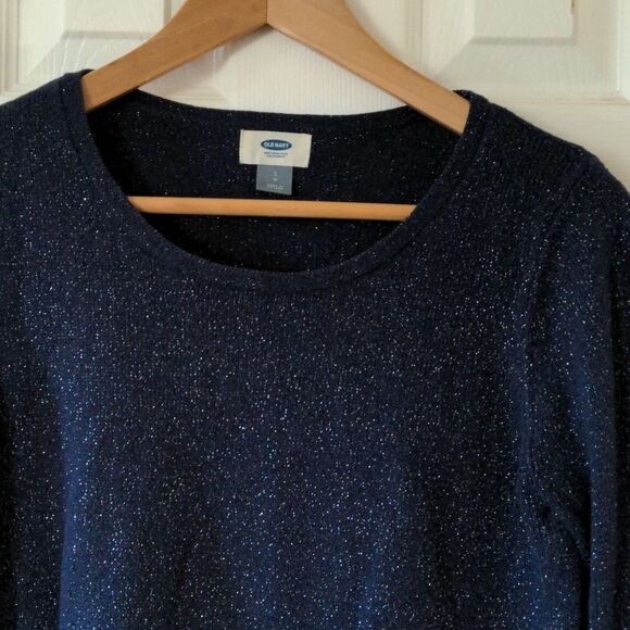 Like new sparkly Navy long sleeve crew neck sweater Old Navy size s - Picture 3 of 7
